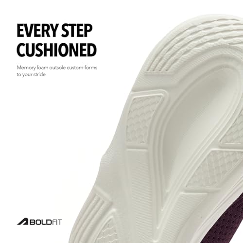 Image of Boldfit Shoes for Woman Soft Sole Women Shoes Memory Foam Walking Shoe for Women Slip on Shoe Woman Anti Skid Foot Wear for Ladies for All Day Walking