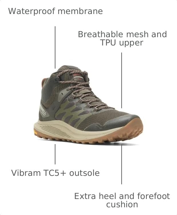 Image of Merrell Men's Nova 3 Mid Waterproof Carbon Fiber