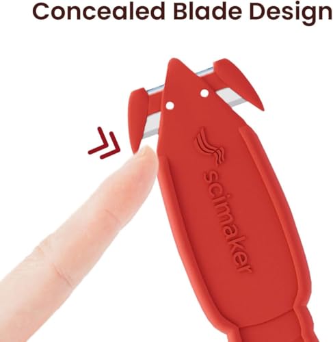 Image of Safety Box Cutter of Recessed Concealed Stainless Steel Blade,Box Opener for Efficient Package Opening, Utility Knife for Tape Splitter, Cartons, Cardboard, Wrap, Straps, Film.6pcs