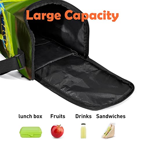 Bolsa de almuerzo impermeable con aislamiento térmico interior lonchera de rana lavable 3
