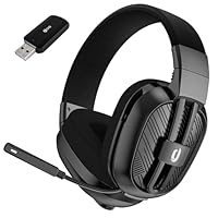 Jeecoo 2.4GHz Wireless Gaming Headset with Microphone for PC PS5 PS4, Bluetooth 5.3 Gaming Headphones with Noise Canceling Mic for Laptop, Mobile, Mac, Stereo Sound, 50+Hr Battery, Low Latency