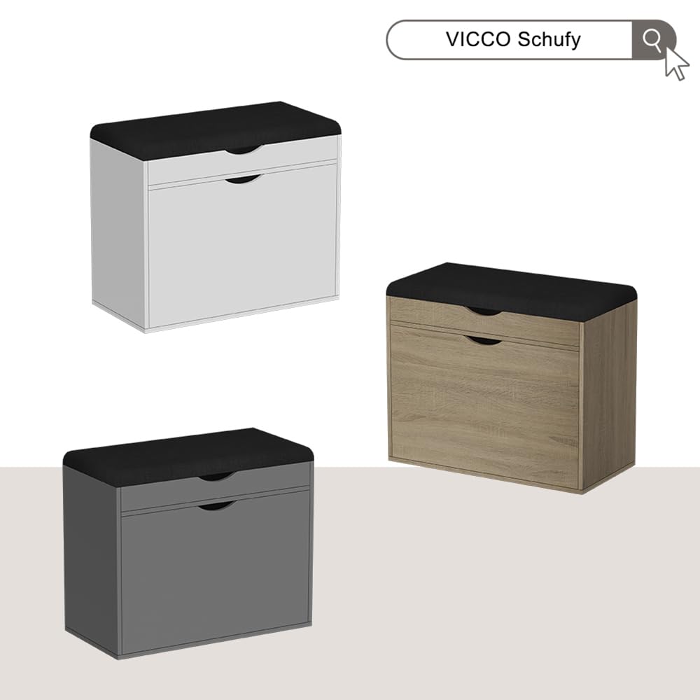 Vicco Banco para Zapatos Schufy, Sonoma, 60 x 51 cm