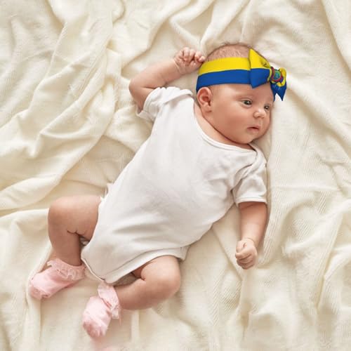 Flag of Ecuador Picture Baby Bow Headband - Delicate Hair Accessories for Newborns, Infants, Toddlers - Skin-friendly Hairband4