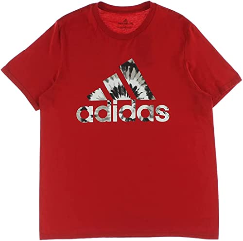 T-shirt Adidas tie-dye rouge taille XS pour homme, le haut de sport idéal pour le running et fitness