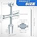 Enhon 4 Sided Drain Strainer Wrench with Sliding Handle for Bath/Shower Sink Tool for Installing Removing Pop Up Plugs, Basket Drains and Closet Spuds
