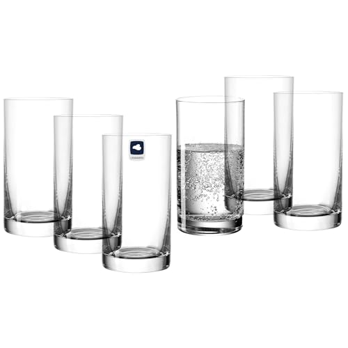 LEONARDO HOME Trinkgläser EASY+ (6er Set) • Stoßfeste Wassergläser (260 ml) • 6 Farben • Spülmaschinenfest & Langlebig • Zeitlose Gläser für Zuhause, Restaurants & Partys • Saft-Glas Easy+ • 039612