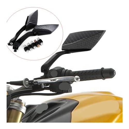 Espejos retrovisores de motocicleta universales regulables para manillar de scooter 3