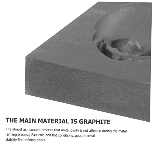 Moule graphite fusion or design crâne pour création de bijoux et lingots - 7
