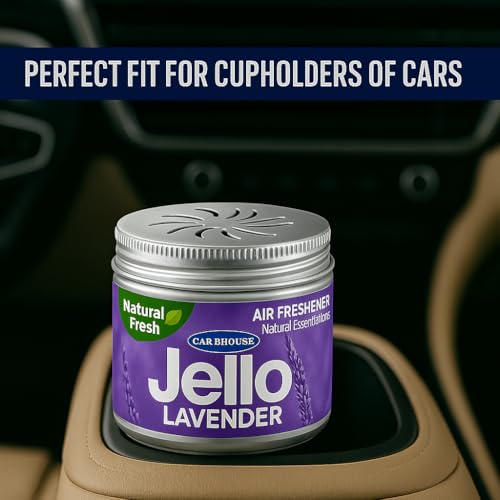 Image of Natural Lavender Gel Air Freshener | Long-Lasting Aroma, Odor Eliminator for Car | Home & Office, Refreshing & Soothing Scent, Compact & Spill-Free Design (Lavender, 220 gm.)