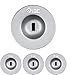 I3C Anchor Plate Adhesive Security Plate Universal Lock Plate for Loptop Lock, Cable Lock,iPhone Smart Phone, MacBook Pad Ipad, Tablet, Other Electronic Products Silver 4 Pack