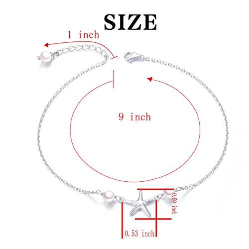 Image of S925 Sterling Silver Anklet for Women Adjustable Plus Foot Ankle Bracelet