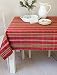 Benson Mills Christmasville Metallic Fabric Tablecloth, 60-Inch-By-84 Inch
