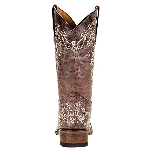 Corral Boots Girl's A2980 (Little Kid/Big Kid) Brown/Bone 2.5 Little Kid M4