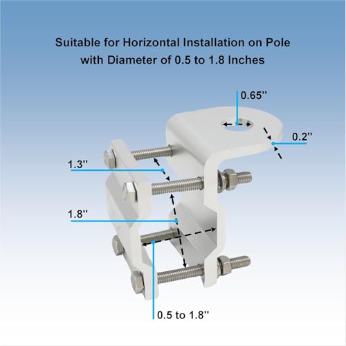 Image of Truck CB Antenna Mount,Heavy-Duty Aluminum Roll Bar Antenna Bracket with 20ft RG58 PL259 to SO239 Coax Cable for Truck Radio Antenna Installation