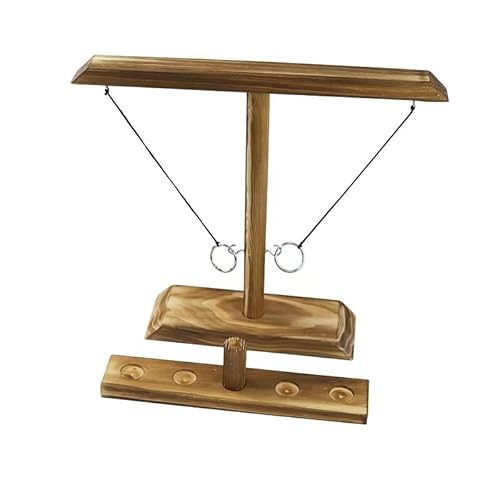 Ring Toss Game, Holz Tischplatte Hook Ringwurfspiel Kinder (Ring Toss Game 40cm Groß) Cover