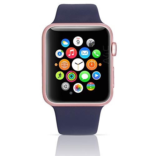 image for Apple Watch Series 1 Smartwatch 42mm, Rose Gold Aluminum Case/Midnight