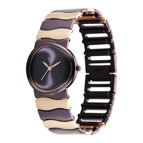 Image of Titan Raga Sierra with Prune Dial Prune&Rose Gold Brass Strap Watch for Women - 95389KM01