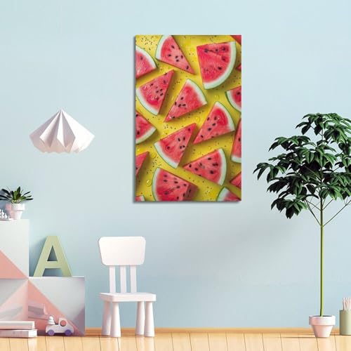 Tableau de tranches de pastèque pour décoration murale de chambre