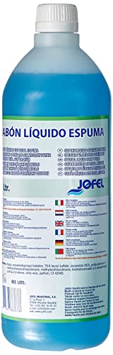 Jofel - AT10000, Jabón Líquido Concentrado en Espuma, Para Dosificadores Rellenables de Cualquier Marca, Cuida, Limpia y Suaviza la Piel, Cajas de 6 botellas de 1 Litro