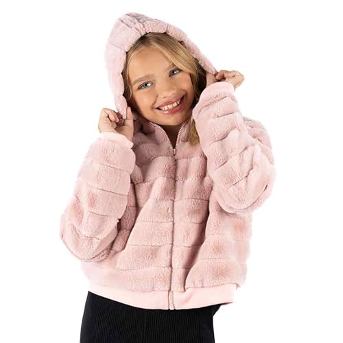 Image of Speechless Girls' Long Sleeve Boxy Faux Fur Jacket