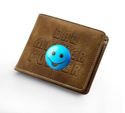 Image of Embroidered Bad Mother f ker Leather Wallet (green)