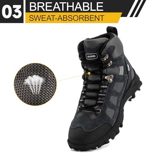 Image of SUADEX Steel Toe Boots for Men Women Indestructible Non Slip Comfortable Work Boot Safety Construction Shoes