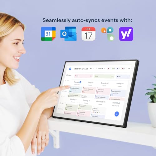 Image of Digital Calendar, Smart WiFi Electronic Calendar&Chore Chart, IPS Touch Screen HD Display for Family Schedules, Share Moments Instantly from Anywhere (Black, 10.1)