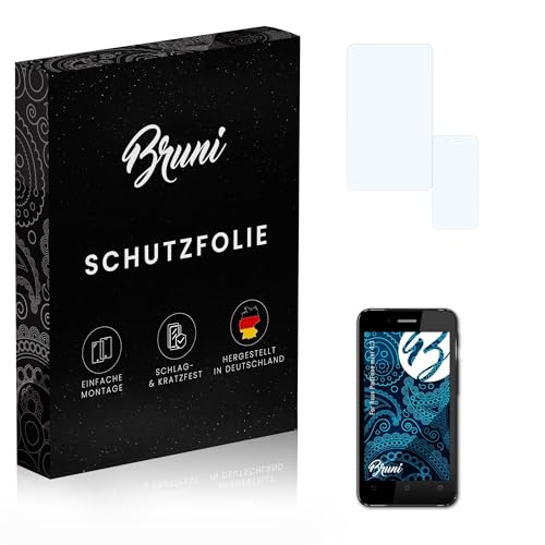 Bruni Película Protectora compatible con Asus PadFone mini 4.3 Protector Película, claro Lámina Protectora (Set de 2)