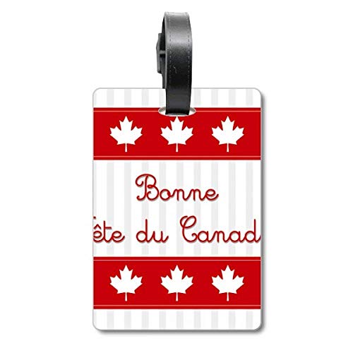 Étiquette bagage feuille d'érable rouge pour valise cabine et sac à dos