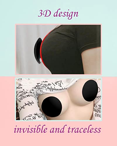 Mslo Black Silicone Nipple Covers Breast Petals Invisible Bra Reusable Adhesive Sticky Nipplecovers Pasties Bob Sticker For Women A B C Cups #TOP2