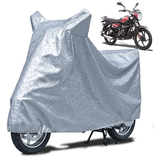 Image of FABTEC Waterproof Bike Body Cover Compatible with Bajaj CT 110X, A1 (Silver)