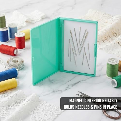 2PCS Magnetic Needle Case for Hand Sewing, Portable Magnetic Pin Caddy & Magnetic Needle Storage Box, Strong Magnet Needle Holder Sewing Needle Case for Sewing Pins - Thumbnail 4