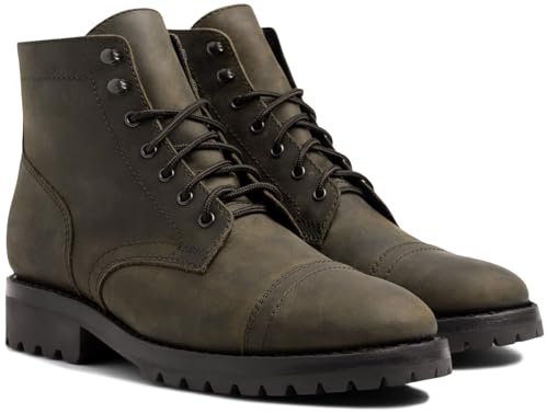 Men's Captain Lace-Up Boot (Lug Sole), Dark Olive Matte StormKing, 13