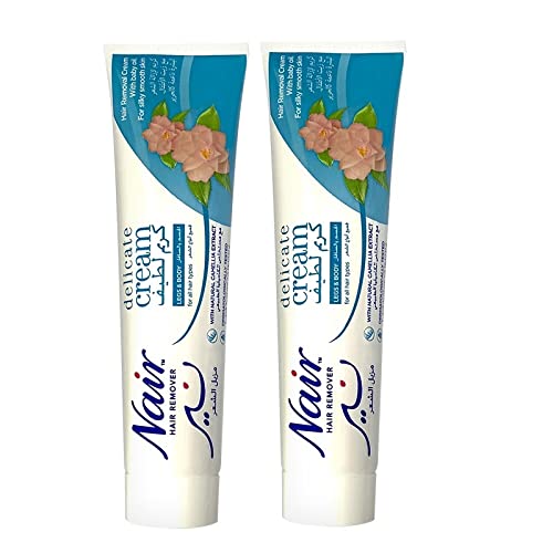 Nair Tube Hair Remover Cream Delicate Fragrance for Silky and Smooth Skin for all Hair Types, 110 gm, Pack of 2 (B09NXWC5LT) Amazon Price History, Amazon Price Tracker