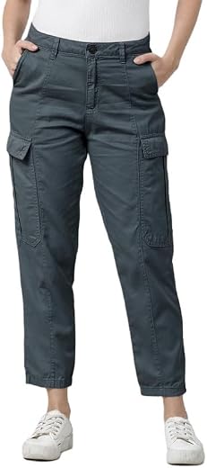 IVOC Women Paneled Multi-Pocket 100% Cotton Cargo Pants