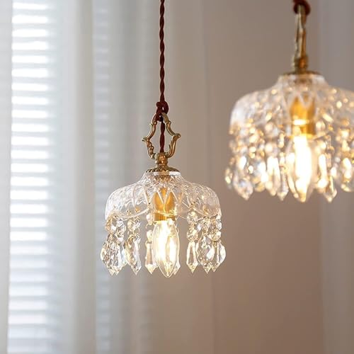 Lámpara de techo de gota de cristal para iluminar mesa 4