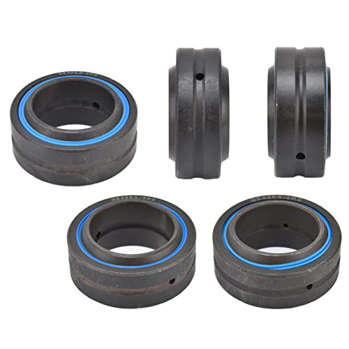 Black Plastic Spherical Plain Bearing,4Pcs Spherical Bearing Plain Radial Deep Grooved Ball Accessory Set Kit for Equipment(GE20ES-2RS)