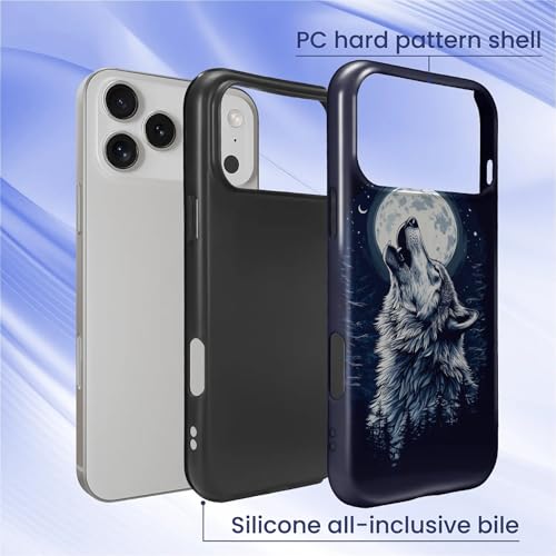 Coque PT 17 PM loup lunaire en silicone liquide mat antichoc