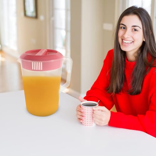 Jarra de 5000ml con escala medidora plástica y tapa para bebidas frías 8