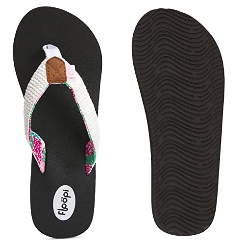 Image of Floopi High Heel Wedge Sandals for Women-Comfort Yoga Mat Footbed for Support, Flip Flop Thong Platforms for Summer