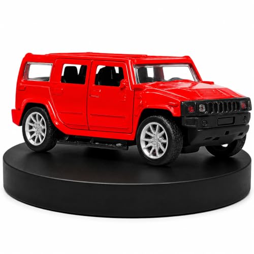 Image of Amisha Gift Gallery Hummer SUV Diecast Metal Car Toy for Kids, Red | Scale Racing Model, Pull Back Action, Opening Doors, For Kids Boys and Girls