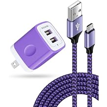 PS4 Controller Charging Cable with Dual USB Charger Block Micro USB Cable for PS4 Slim/Pro, DualShock 4, Xbox One S/X Controller, Kindle Fire Stick, Game Power SupplyMicro-USB Cord + Wall Adapter