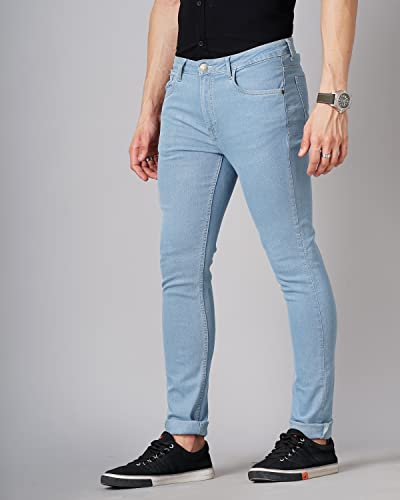 Image of Hardsoda by The Indian Garage Co Men Slim Fit Solid Mid-Rise Stretchable Jeans