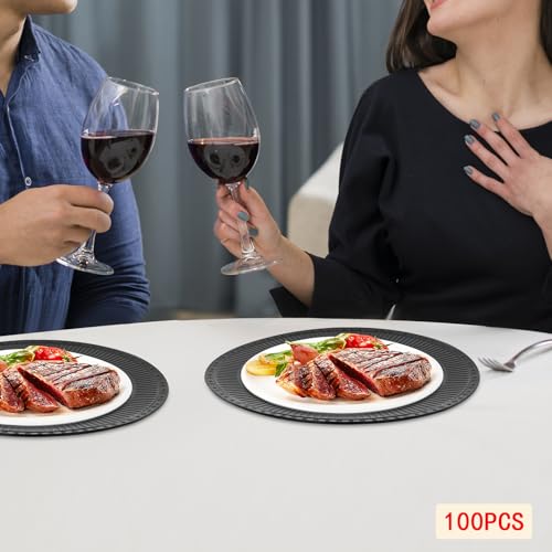 Platos de carga negros reutilizables de plástico 13 pulg x100 miniatura 7