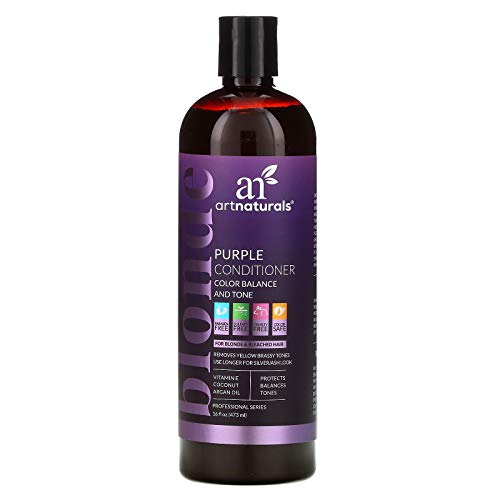 artnaturals Purple Conditioner â€“ ( 16 Fl Oz / 473ml) â€“ Protects, Balances and Tones â€“ Bleached, Color Treated, Silver, Brassy and Blonde Hair - Sulfate Free
