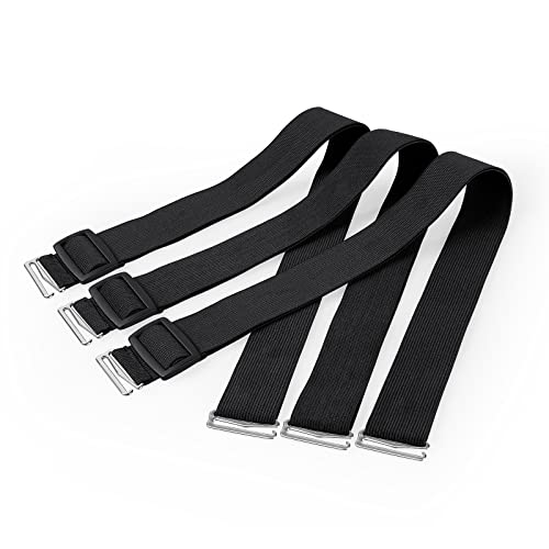 TAOCOCO 3 Pack Adjustable Elastic Straps, Recliner Chair Cover Recliner Loveseat Cover 3 Seater Recliner Sofa Covers Holder Straps ( 3 Pack, Black)
