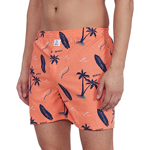 Image of Longies Men's 100% Cotton Pack of 3 Printed Regular Boxer Shorts Ultra-Comfortable Men's Boxer Shorts Pack of 3 100% Super Combedc Cotton Boxers with One Side Pocket