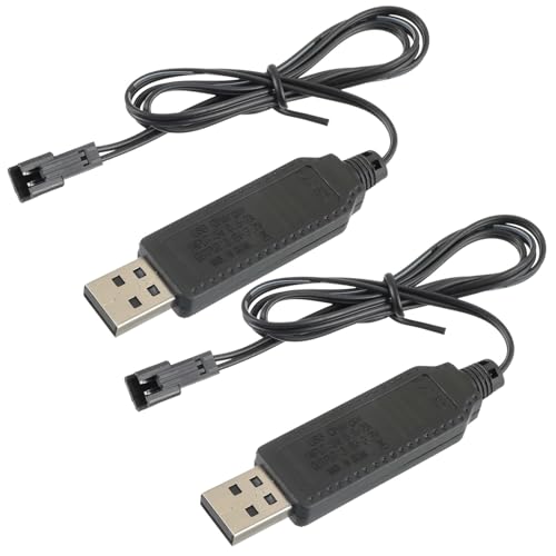 Cable De Carga USB Para Batería 3.6V-3.7V Con Conector SM-2P – Ideal Para Coches, Aviones Y Drones RC