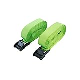 イーバリュー(E-Value) カムバックル式荷締ベルト ライムグリーン 25mm×4m 2本入 BT-254(LG)2pcs