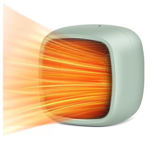 BelonLink Termoventilatore Stufetta Elettrica, Mini Termoventilatore in Ceramica, Stufetta Elettrica Portatile, 2 Riscaldamento Livelli, Protezione Surriscaldamento/Ribaltamento, Ufficio Camera Letto